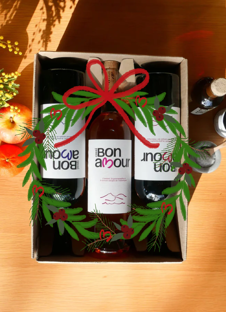 White, red, variegated rosé 3 bottles