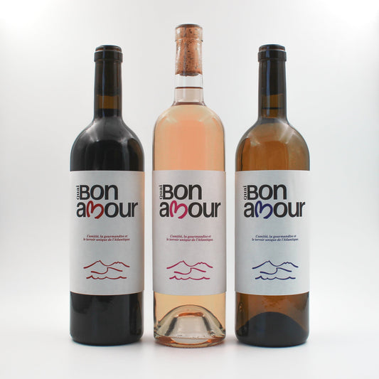 Blanc, rouge, rosé panaché 3 bouteilles